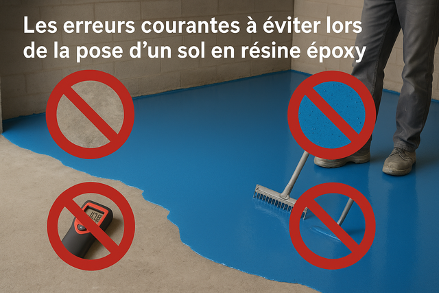 erreurs à éviter pour pose sol résine époxy