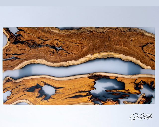 Table Bois Résine Opaque Micocoulier PHM - G.Hodin: Tables en Bois Résine Epoxy