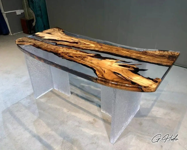 Table Bois Résine Epoxy Transparente NWYORK - G.Hodin: Tables en Bois Résine Epoxy
