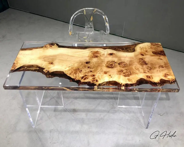 table résine peuplier transpa côté