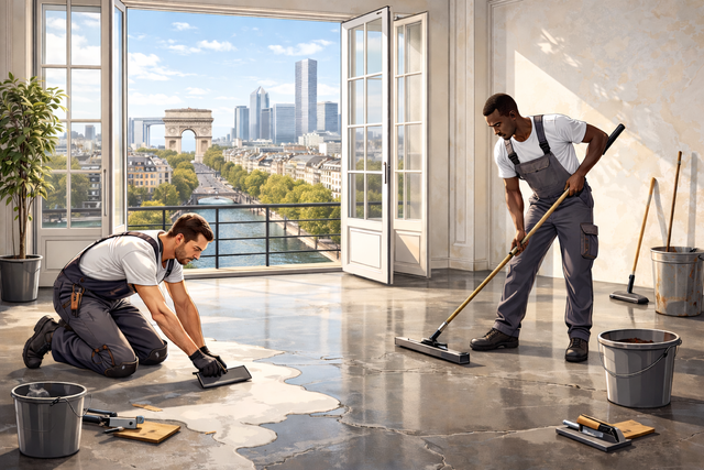 Béton ciré à Neuilly-sur-Seine 