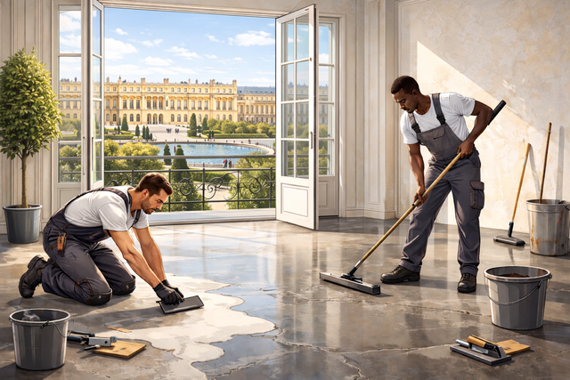 Pose de béton ciré à Versailles