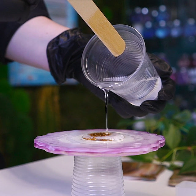 Résine époxy transparente 2 cm - mélange résine A et B pour objets décoratifs et bijoux coulage