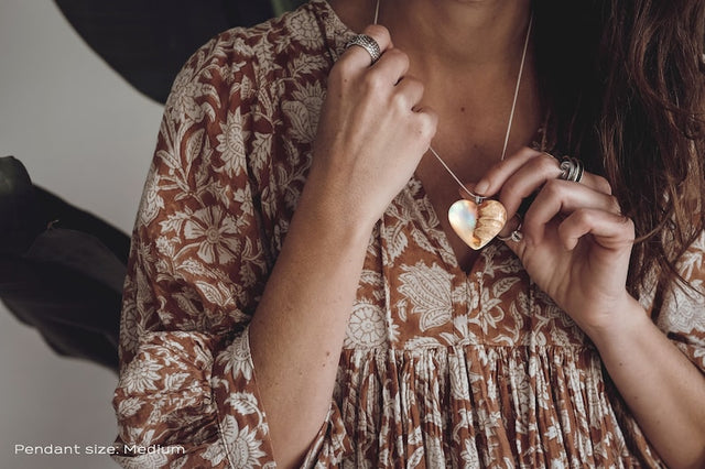 collier coeur résine 6