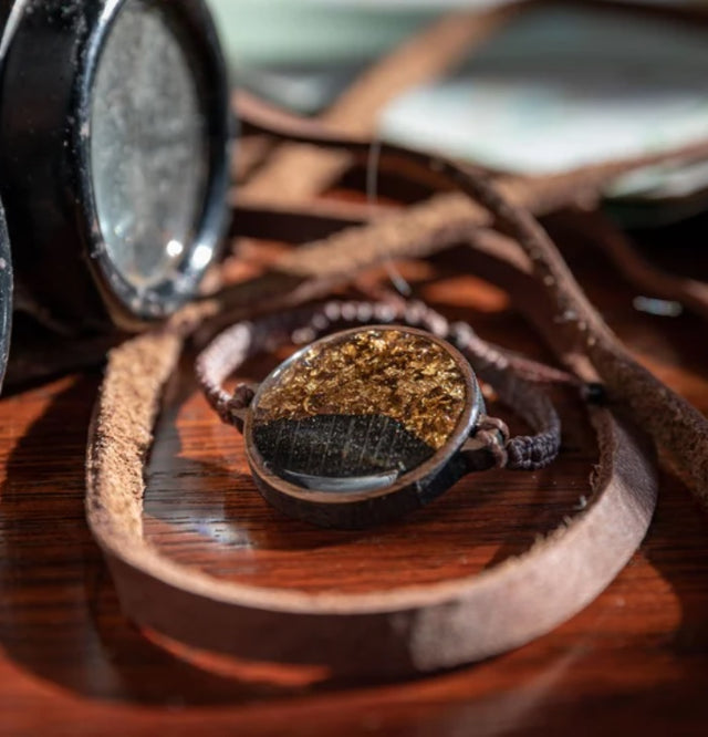 Bracelet Résine Époxy Marron 111